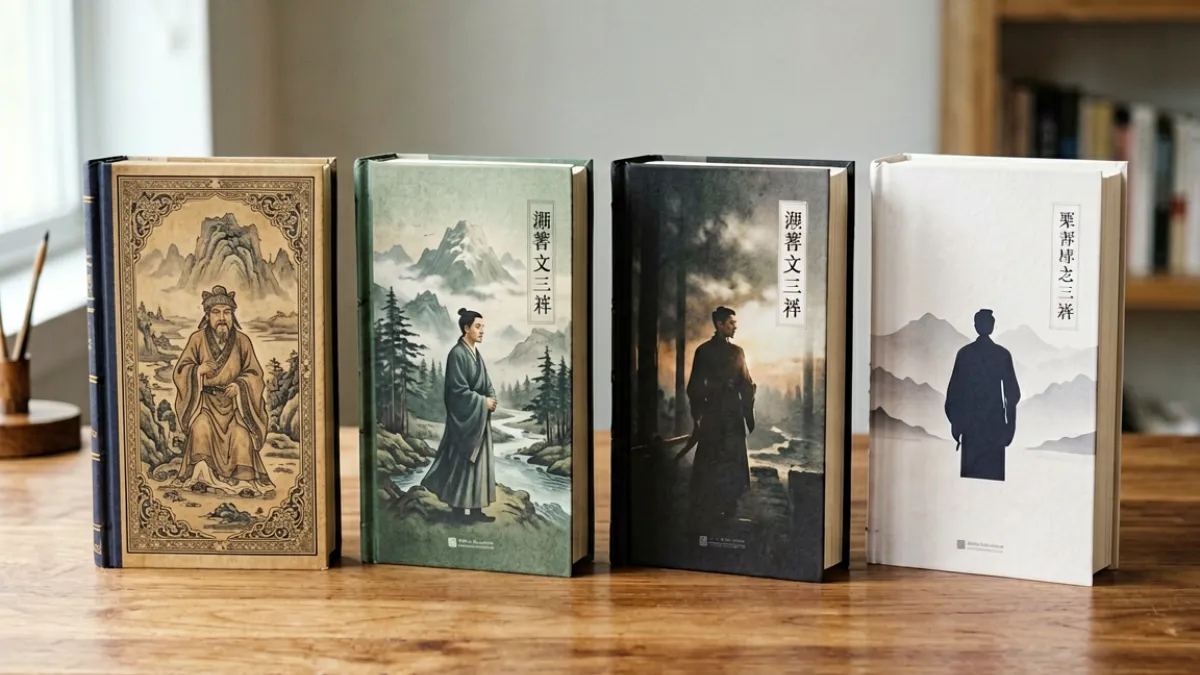 六本热门黄色小说封面并排摆放在书桌上，供读者横向对比选择