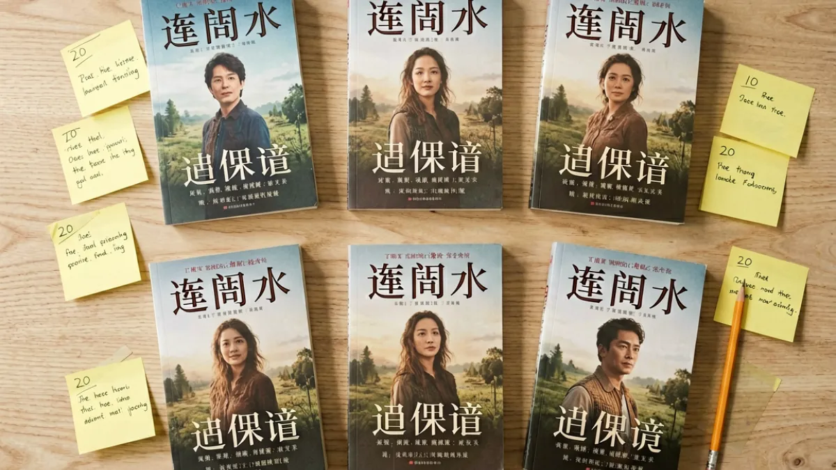 多本黄色小说的封面平铺在浅色桌面上，旁边有读者手写的评分便签和标注笔迹